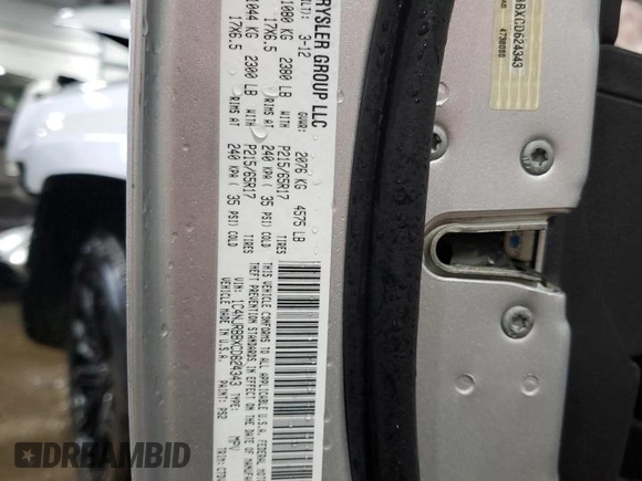 2012 Jeep Patriot Sport with VIN 1C4NJRBBXCD624343, listed as a Copart auction lot 61103315 with 116,728 mi miles and Salvage title. Bid and sale history available at DreamBid. Image 13.