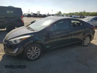 2015 Hyundai Elantra SE with VIN 5NPDH4AE3FH560618, listed as a Copart auction lot 56199255 with 43,760 mi miles and Salvage title. Bid and sale history available at DreamBid. Image 1.