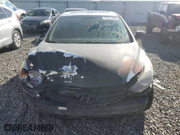 2013 Hyundai Elantra GLS with VIN 5NPDH4AE4DH210198, listed as a Copart auction lot 72771284 with 173,149 mi miles and Salvage title. Bid and sale history available at DreamBid. Image 5.