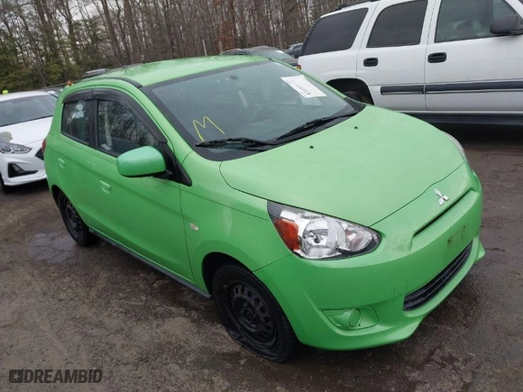 2015 Mitsubishi Mirage DE with VIN ML32A3HJ3FH003816, listed as a IAAI auction lot 41653146 with 121,638 mi miles. Bid and sale history available at carsss.com. Image 1.