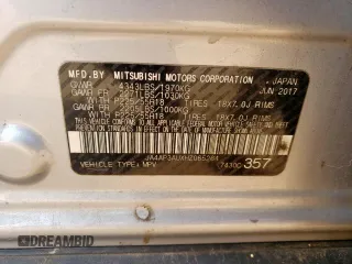 2017 Mitsubishi Outlander ES z VIN JA4AP3AUXHZ065264, wystawiony jako Copart lot #62930545 z przebiegiem 242 011 mil mil oraz Szkoda całkowita • Salvage title. Historia ofert i sprzedaży dostępna na DreamBid. Obrazek 13.