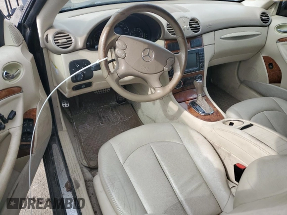 2007 Mercedes-Benz CLK-Class 5.5L with VIN WDBTJ72HX7F216515, listed as a Copart auction lot 46517705 with 149,364 mi miles and Salvage Title. Bid and sale history available at carsss.com. Image 8.
