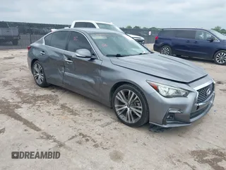 2018 Infiniti Q50 Luxe with VIN JN1EV7AP0JM366453, listed as a IAAI auction lot 42127486 with 102,607 mi miles and . Bid and sale history available at DreamBid. Image 1.