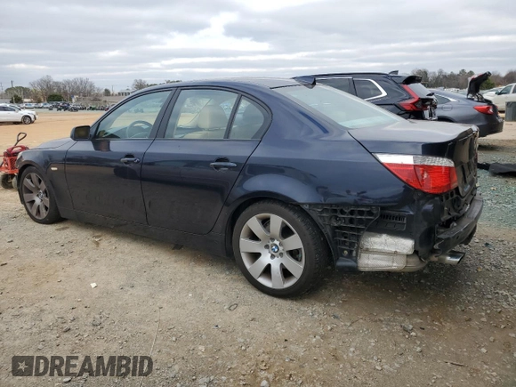 2004 BMW 5 Series 530i with VIN WBANA735X4B804011, listed as a Copart auction lot 41581885 with 75,875 mi miles and Salvage Title. Bid and sale history available at DreamBid. Image 2.