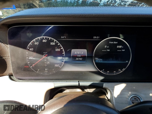2019 Mercedes-Benz E-Class E 450 with VIN WDD1K6JB5KF118102, listed as a Copart auction lot 56460684 with 38,782 mi miles and Salvage Title. Bid and sale history available at carsss.com. Image 9.