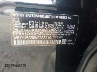 2019 BMW X2 xDrive28i with VIN WBXYJ5C58KEF83319, listed as a Copart auction lot 47358275 with 56,029 mi miles and Clean Title. Bid and sale history available at carsss.com. Image 14.