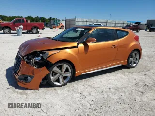 2013 Hyundai Veloster Turbo w/Black Int with VIN KMHTC6AE8DU166472, listed as a Copart auction lot 49393035 with 133,096 mi miles and Salvage Title. Bid and sale history available at carsss.com. Image 1.