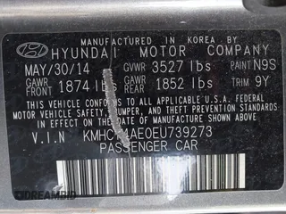 2014 Hyundai Accent GLS with VIN KMHCT4AE0EU739273, listed as a IAAI auction lot 41919295 with 105,312 mi miles and . Bid and sale history available at carsss.com. Image 9.