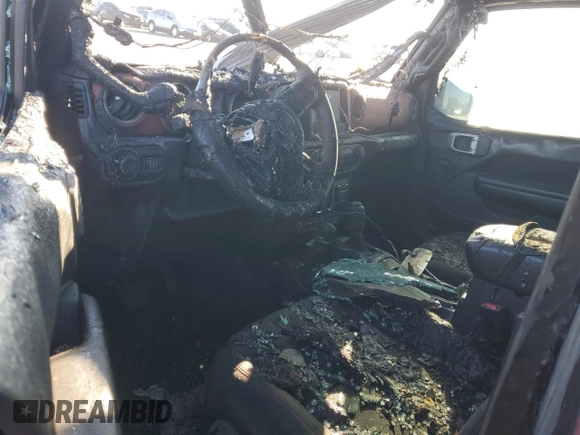 2021 Jeep Wrangler Unlimited Rubicon with VIN 1C4HJXFN5MW513999, listed as a Copart auction lot 46150685 with Not Provided miles and Salvage Title. Bid and sale history available at DreamBid. Image 8.