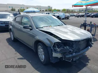 2012 Dodge Avenger SE with VIN 1C3CDZAB0CN247553, listed as a IAAI auction lot 42164424 with 103,463 mi miles and . Bid and sale history available at carsss.com. Image 1.