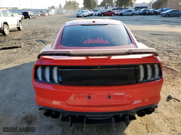 2018 Ford Mustang GT with VIN 1FA6P8CF1J5143683, listed as a Copart auction lot 48435525 with 90,809 mi miles and Salvage Title. Bid and sale history available at carsss.com. Image 6.