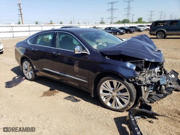 2018 Chevrolet Impala Premier with VIN 2G1125S30J9101154, listed as a Copart auction lot 54892294 with 0 mi miles and Salvage Title. Bid and sale history available at carsss.com. Image 4.