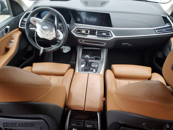 2022 BMW X7 xDrive40i with VIN 5UXCW2C04N9M75073, listed as a Copart auction lot 46825545 with 59,671 mi miles and Non Repairable. Bid and sale history available at carsss.com. Image 8.