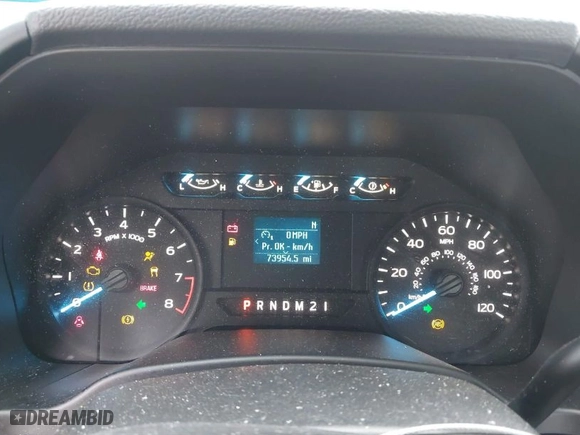 2019 Ford F-150 XL with VIN 1FTMF1CB3KKE16540, listed as a IAAI auction lot 41572630 with 73,954 mi miles. Bid and sale history available at carsss.com. Image 7.