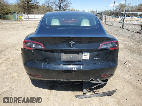 2020 Tesla Model 3 Long Range with VIN 5YJ3E1EB9LF639028, listed as a Copart auction lot 51652085 with 78,303 mi miles and Salvage Title. Bid and sale history available at carsss.com. Image 6.