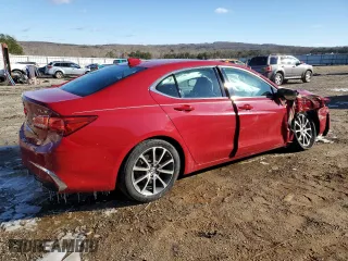 2018 Acura TLX with VIN 19UUB3F35JA000409, listed as a Copart auction lot 87343644 with 36,571 mi miles and Salvage Title. Bid and sale history available at carsss.com. Image 3.