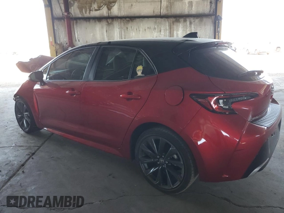 2023 Toyota Corolla Hatchback XSE with VIN JTNC4MBE8P3205927, listed as a Copart auction lot 67418544 with 19,260 mi miles and Salvage Title. Bid and sale history available at carsss.com. Image 2.