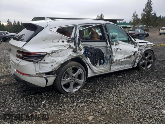 2021 Genesis GV80 with VIN KMUHCESC7MU074980, listed as a Copart auction lot 48499505 with 42,568 mi miles and Salvage Title. Bid and sale history available at DreamBid. Image 3.