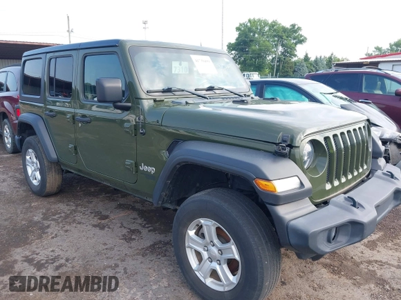 2021 Jeep Wrangler Unlimited Willys with VIN 1C4HJXDM9MW577585, listed as a IAAI auction lot 41739499 with 47,076 mi miles and . Bid and sale history available at DreamBid. Image 1.