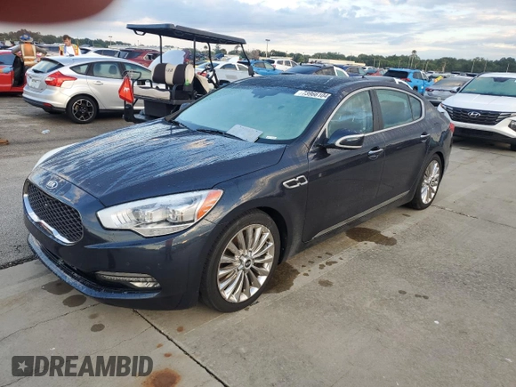 2015 Kia K900 Luxury with VIN KNALW4D43F6022254, listed as a Copart auction lot 73966104 with 52,161 mi miles and Salvage Title. Bid and sale history available at carsss.com. Image 1.
