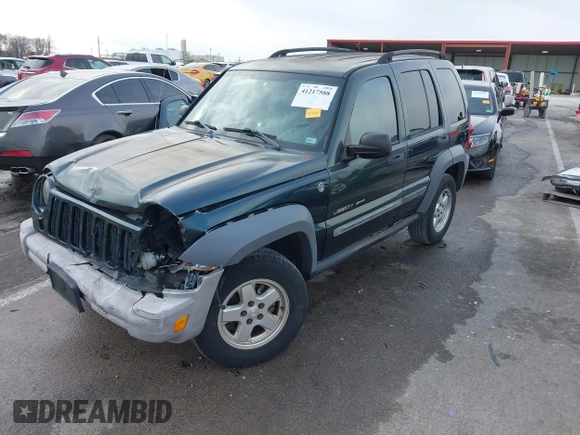 2005 Jeep Liberty Sport with VIN 1J4GL48K15W631101, listed as a IAAI auction lot 41217588 with 168,378 mi miles. Bid and sale history available at carsss.com. Image 18.