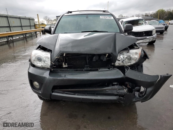 2007 Toyota 4Runner SR5 with VIN JTEBU14R170126837, listed as a Copart auction lot 51834195 with 249,330 mi miles and Salvage Title. Bid and sale history available at carsss.com. Image 5.