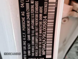 2016 Porsche Panamera 4 z VIN WP0AA2A79GL005814, wystawiony jako Copart lot #37342643 z przebiegiem 86 848 mil mil oraz . Historia ofert i sprzedaży dostępna na DreamBid. Obrazek 12.