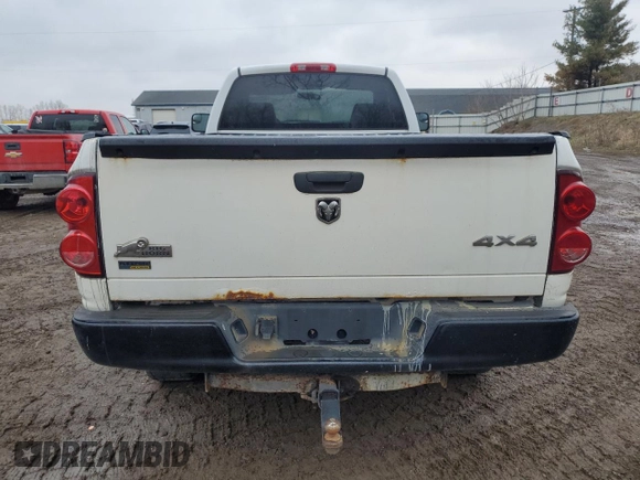 2007 Dodge Ram 2500 ST with VIN 3D7KS26D87G778311, listed as a Copart auction lot 52297855 with 65,598 mi miles and Clean Title. Bid and sale history available at carsss.com. Image 6.