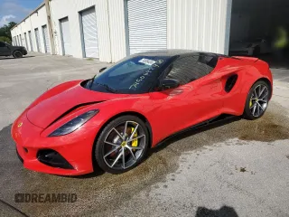 2024 Lotus Emira First Edition z VIN SCCLEKAX7RHB12137, wystawiony jako Copart lot #74508424 z przebiegiem Nie podano mil oraz Nie do naprawy. Historia ofert i sprzedaży dostępna na DreamBid. Obrazek 1.