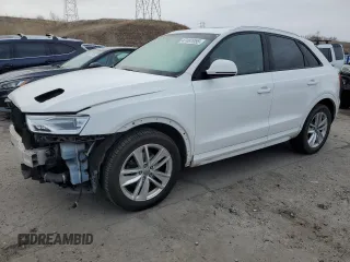 2018 Audi Q3 Premium with VIN WA1ECCFS0JR013183, listed as a Copart auction lot 47491955 with 77,716 mi miles and Salvage Title. Bid and sale history available at carsss.com. Image 1.