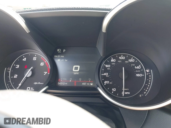 2023 Alfa Romeo Giulia with VIN ZARFAMAN0P7670423, listed as a IAAI auction lot 42842712 with 54,512 mi miles and . Bid and sale history available at DreamBid. Image 7.
