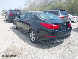 2014 Kia Optima LX with VIN 5XXGM4A72EG343520, listed as a IAAI auction lot 42050562 with 126,270 mi miles. Bid and sale history available at carsss.com. Image 3.
