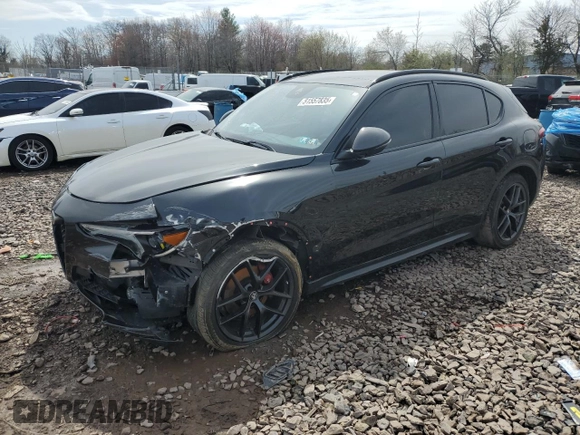 2019 Alfa Romeo Stelvio Ti with VIN ZASPAKBN3K7C55789, listed as a Copart auction lot 51557835 with 105,118 mi miles and Salvage title. Bid and sale history available at DreamBid. Image 1.