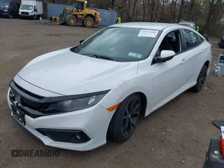 2019 Honda Civic Sedan Sport with VIN 2HGFC2F87KH592488, listed as a IAAI auction lot 42077168 with 44,431 mi miles. Bid and sale history available at carsss.com. Image 2.