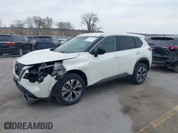 2023 Nissan Rogue SV with VIN 5N1BT3BB9PC897677, listed as a IAAI auction lot 42056626 with 33,324 mi miles. Bid and sale history available at carsss.com. Image 2.