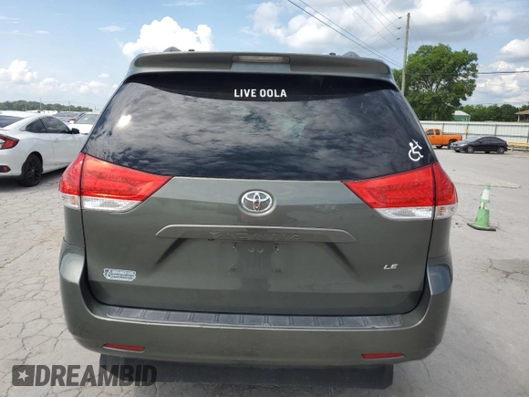 2012 Toyota Sienna LE AAS with VIN 5TDKK3DC3CS221490, listed as a Copart auction lot 59673925 with Not provided miles and Clean title. Bid and sale history available at DreamBid. Image 6.