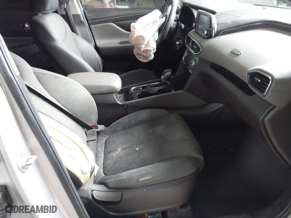 2019 Hyundai Santa Fe SE with VIN 5NMS23AD9KH035161, listed as a IAAI auction lot 41757044 with 124,835 mi miles. Bid and sale history available at carsss.com. Image 5.