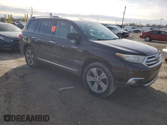 2013 Toyota Highlander Limited with VIN 5TDDK3EH7DS200260, listed as a Copart auction lot 44537275 with 144,599 mi miles and Non repairable. Bid and sale history available at DreamBid. Image 4.