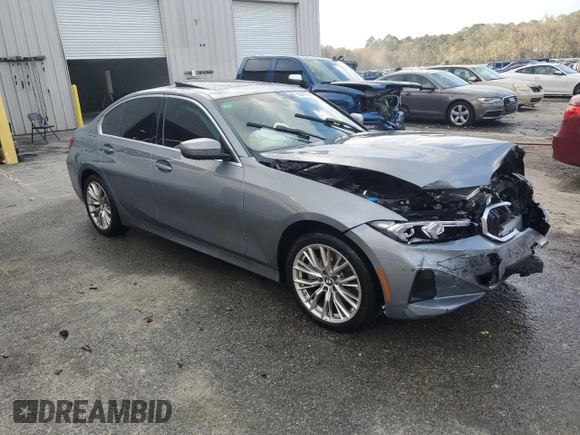 2024 BMW 3 Series 330i with VIN 3MW69FF07R8E53350, listed as a Copart auction lot 82477514 with 0 mi miles and Salvage Title. Bid and sale history available at carsss.com. Image 4.