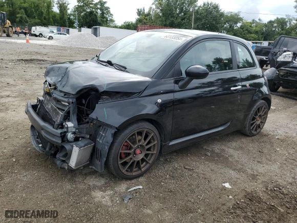 2017 FIAT 500 Abarth with VIN 3C3CFFFH8HT621291, listed as a Copart auction lot 63133054 with NaN miles and Salvage Title. Bid and sale history available at carsss.com. Image 1.