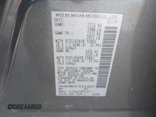 2015 Nissan Pathfinder SL с VIN 5N1AR2MM1FC611967, выставлен на аукционе IAAI как лот 42201697 с пробегом 169 272 миль миль и . История ставок и продаж доступна на DreamBid. Изображение 9.