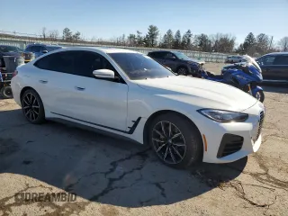 2022 BMW 4 Series 430i with VIN WBA63AV0XNFM13254, listed as a Copart auction lot 45221025 with 27,905 mi miles and Salvage title. Bid and sale history available at DreamBid. Image 4.