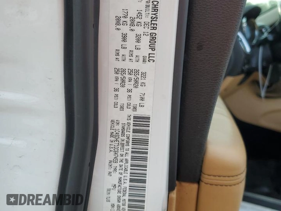 2013 Dodge Durango Citadel with VIN 1C4SDHET1DC647459, listed as a Copart auction lot 79334844 with 151,560 mi miles and Salvage Title. Bid and sale history available at carsss.com. Image 15.