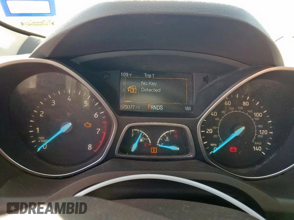 2017 Ford Escape S with VIN 1FMCU0F73HUC10243, listed as a Copart auction lot 57957465 with 79,377 mi miles and Salvage title. Bid and sale history available at DreamBid. Image 9.