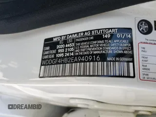 2014 Mercedes-Benz C 250 Sport with VIN WDDGF4HB2EA940916, listed as a Copart auction lot 62550455 with 91,691 mi miles and Salvage title. Bid and sale history available at DreamBid. Image 12.