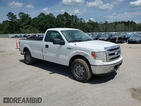 2014 Ford F-150 XL with VIN 1FTNF1CF2EKD21155, listed as a Copart auction lot 54897075 with 156,681 mi miles and Salvage title. Bid and sale history available at DreamBid. Image 13.