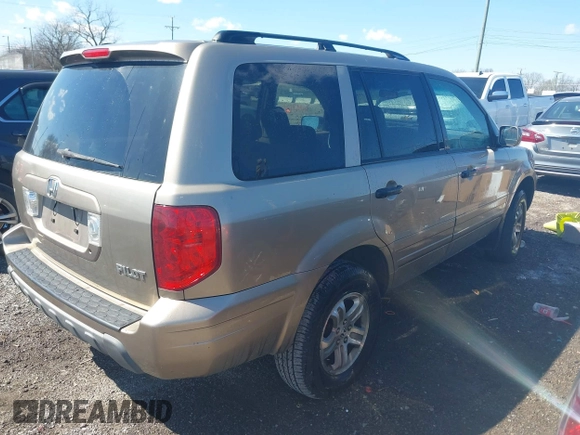 2003 Honda Pilot EX with VIN 2HKYF18453H580075, listed as a IAAI auction lot 41897635 with 1 mi miles. Bid and sale history available at carsss.com. Image 4.
