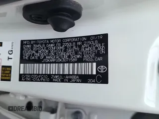 2019 Toyota Prius L Eco z VIN JTDKARFU0K3071589, wystawiony jako IAAI lot #42497984 z przebiegiem 54 762 mil mil oraz . Historia ofert i sprzedaży dostępna na DreamBid. Obrazek 44.