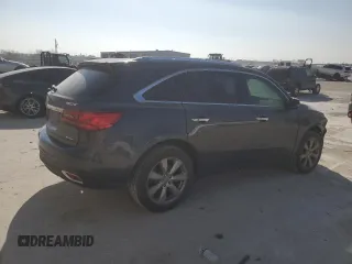 2014 Acura MDX Advance with VIN 5FRYD4H83EB038385, listed as a Copart auction lot 49025375 with 97,357 mi miles and Salvage Title. Bid and sale history available at DreamBid. Image 3.