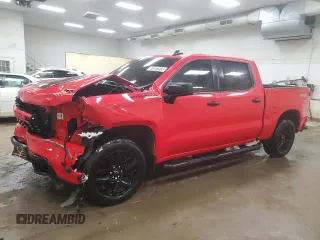 2021 Chevrolet Silverado 1500 Custom with VIN 1GCPYBEK1MZ343558, listed as a Copart auction lot 46449465 with 71,078 mi miles and Non Repairable. Bid and sale history available at DreamBid. Image 1.